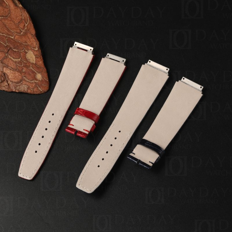 Richard Mille RM leather replacement strap with waterproof calfskin lining