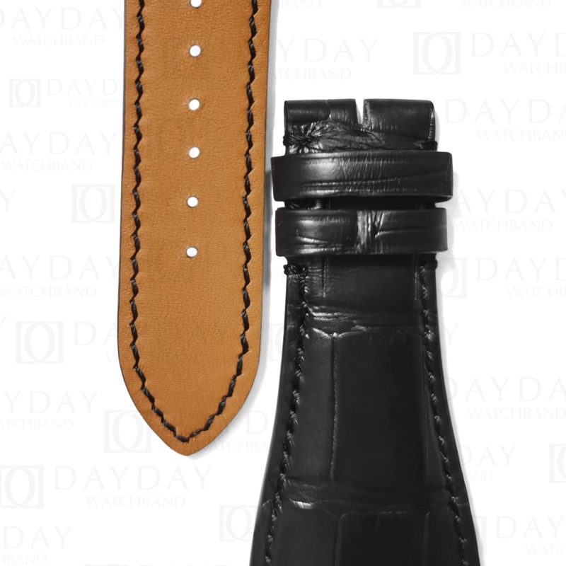 Roger Dubuis Golden Square black alligator leather watch band replacement strap for sale 30mm