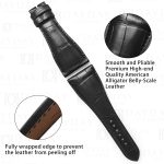 Roger Dubuis Golden Square black alligator leather watch band replacement strap for sale 30mm