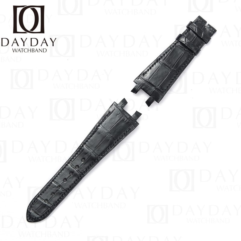 Ulysse Nardin alligator black leather straps replacement watchbands