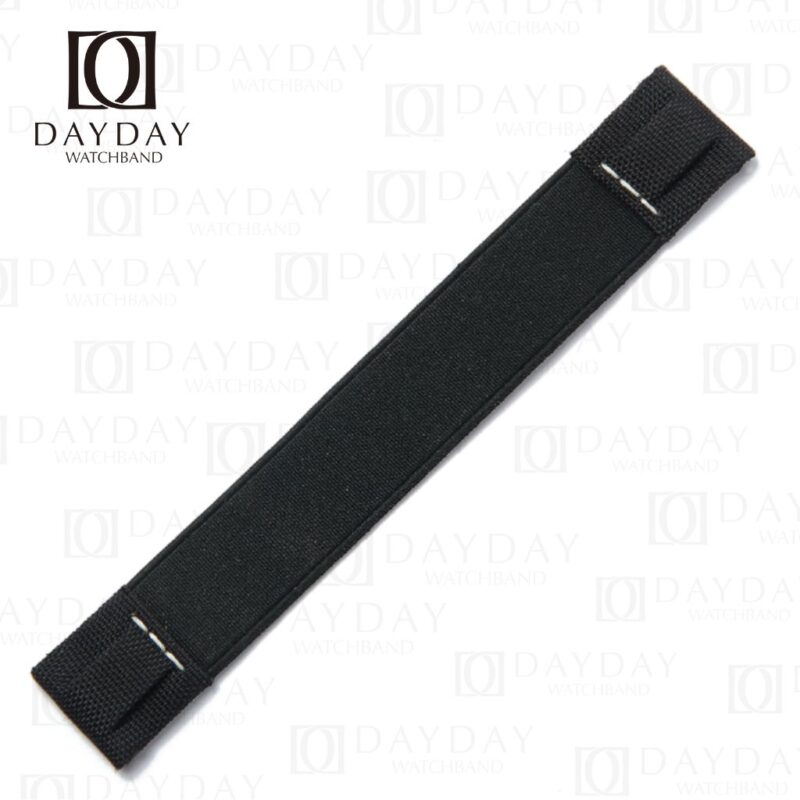 daydaywatchband black elastic watch strap band replacement for Rolex Omega Blancpain