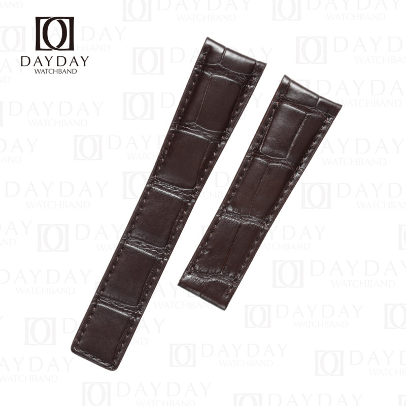 daydaywatchband custom brown alligator leather strap band for Tag Heuer
