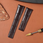 daydaywatchband custom brown alligator leather strap band for Tag Heuer carrera 5 16