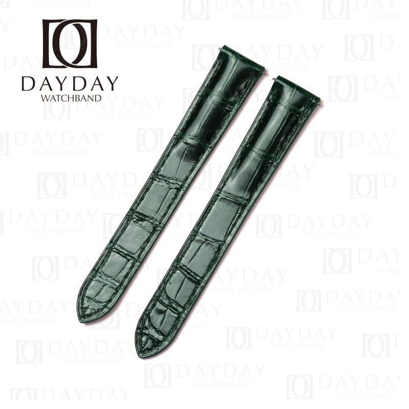 Cartier Ronde Replacement watch band green alligator (2)