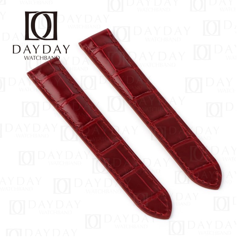 Cartier-Tank-red Replacement-leather-watch-strap-band (1)