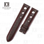Custom calfskin leather Dark Brown watch strap for Chopard Mille 1000 Miglia Racing Watch tire watch band watch with 3 holes for sale