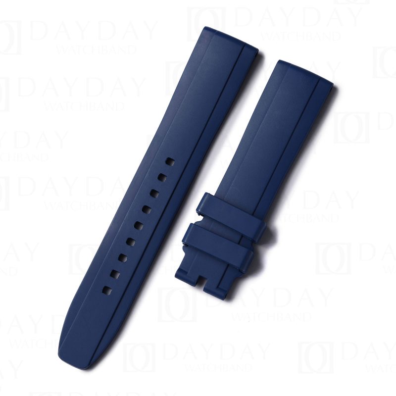 Custom handmade 19mm 20mm 21mm 22mm blue replacement waterproof toughness silicone rubber watchbands for Rolex Omega Panerai Tudor Tudor men women watch strap
