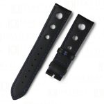 Custom handmade black calfskin calf leather watch bands for Chopard Mille 1000 Miglia Racing Watch tire watch band strap