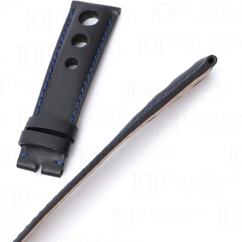 Custom handmade calfskin calf leather watchband for Chopard Mille Miglia Chronograph Gran Turismo tire watch band strap