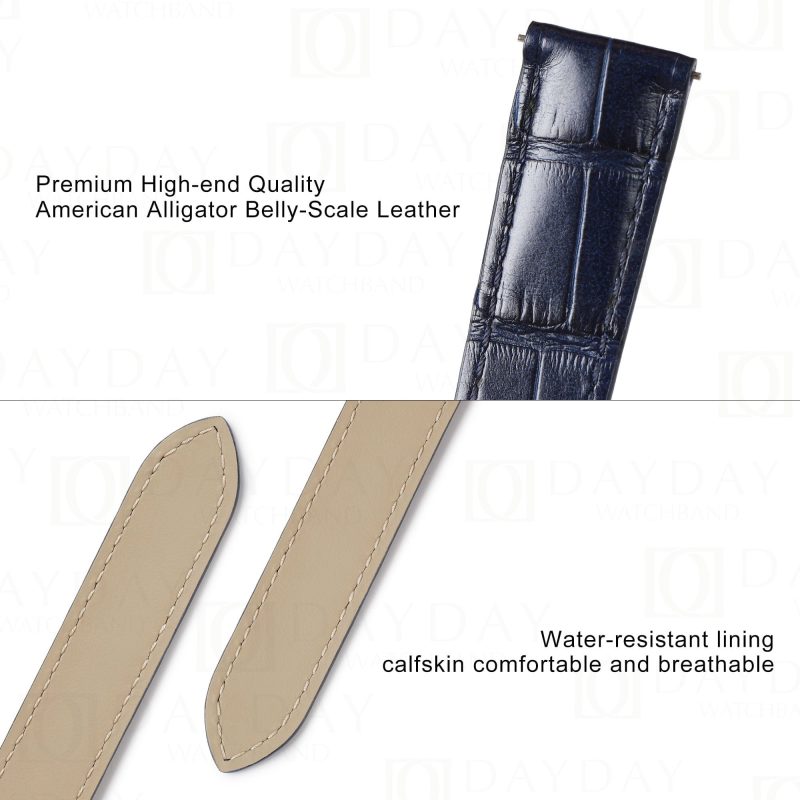 Handmade best quality high-end alligator watch leather band for Cartier Tank solo straps