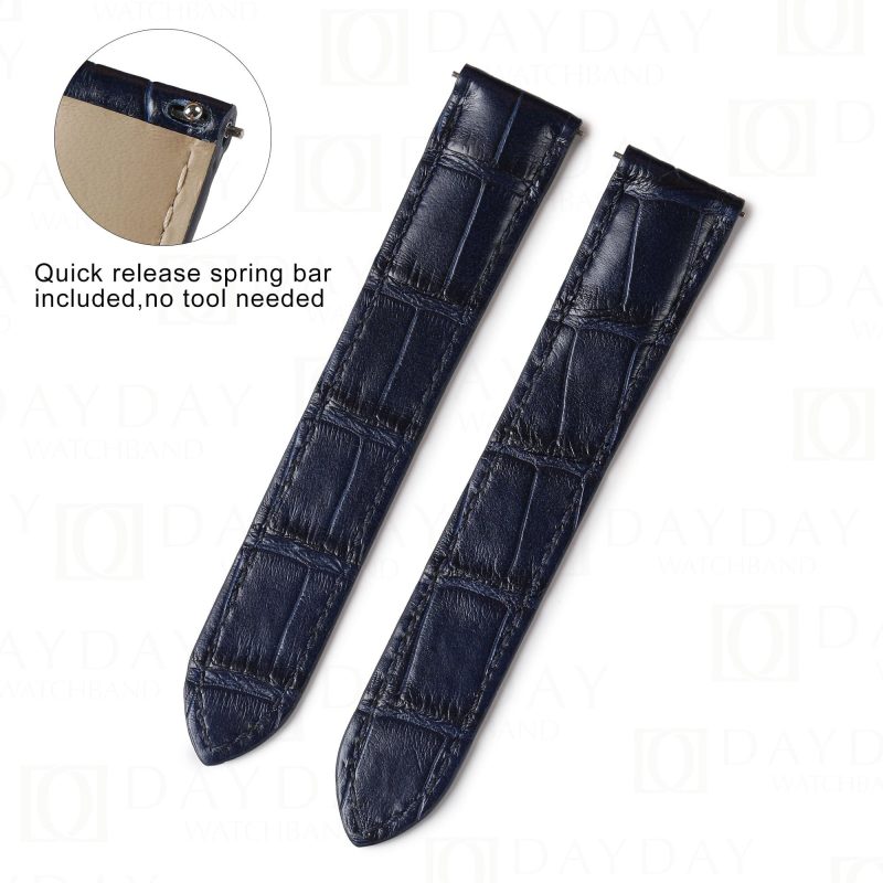 Handmade best quality high-end alligator watch leather band for Cartier Tank solo straps