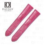 Personalized pink cartier tank alligator strap for Cartier Tank xl Divan Solo watch
