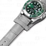 Custom replacement premium calfskin leather bund watch band for Rolex Tudor Omega leather Bund straps