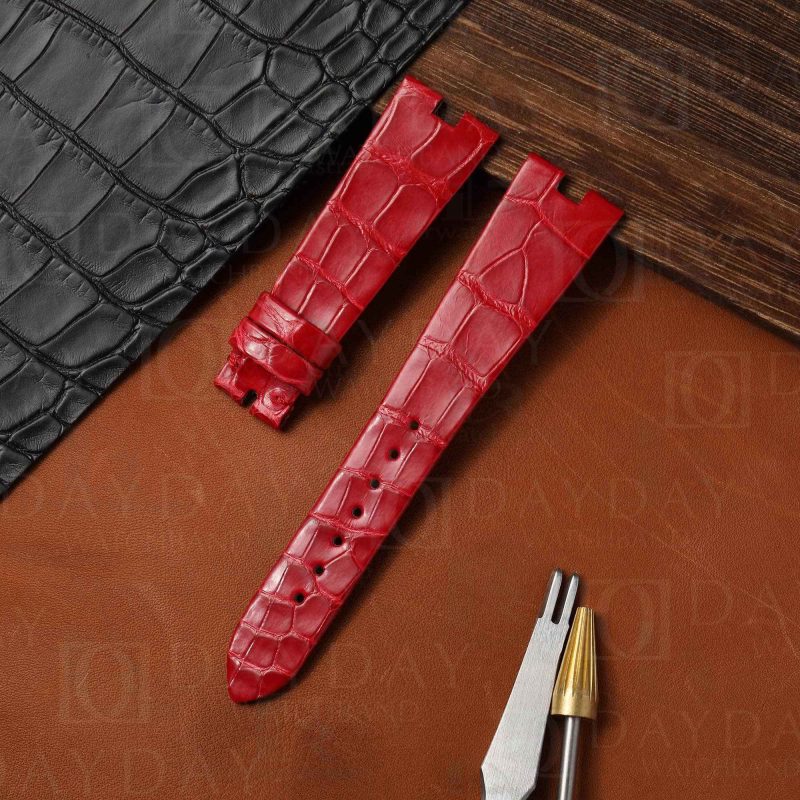Bvlgari Bzero 1 alligator leather watch band custom handmade replacement strap (4)