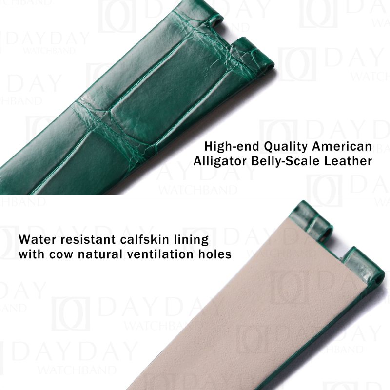 Bvlgari Bzero 1 alligator leather watch band custom handmade replacement strap (5)