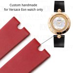 Custom 18mm 20mm 22mm red satin leather watchband replacement for Versace Palazzo Empire