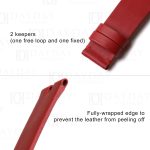 Custom red satin leather strap replacement for Versace Palazzo Empire