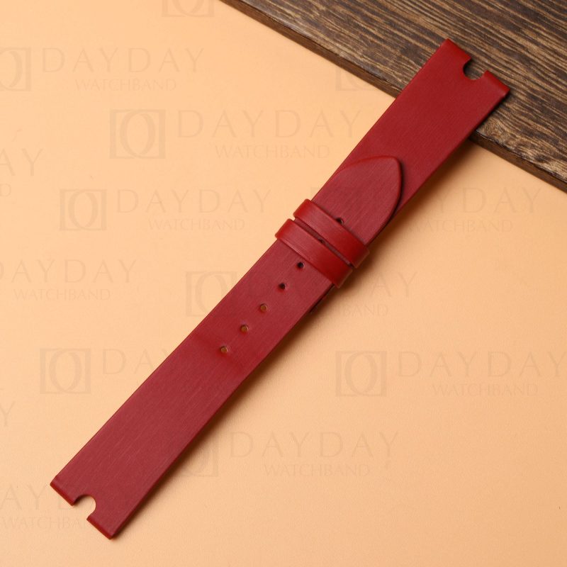 Custom 18mm 20mm 22mm red satin leather band replacement for Versace Palazzo Empire