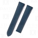 Custom blue quickswitch Epsom leather strap for New Santos de Cartier watch belt