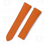 Custom orange quickswitch Epsom leather strap for New Santos de Cartier watchband