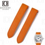 Custom quickswitch epsom orange watchband for Cartier Roads Chronograph