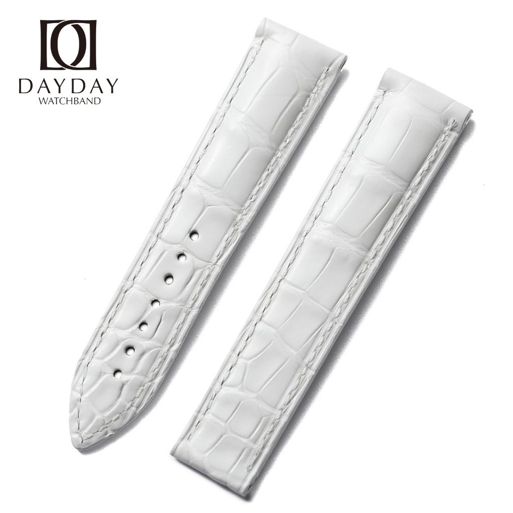 Custom Alligator leather strap for Omega Speedmaster watch (Multi-color) 18 White alligator leather watch strap band replacement for Omega speedmaster seamaster