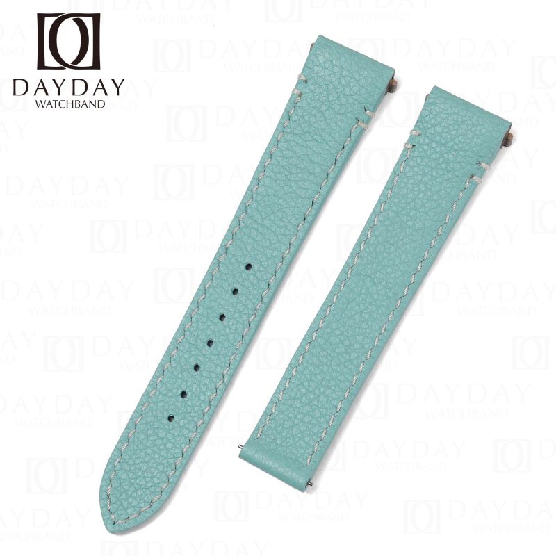 Replacement Cartier santos strap light blue epsom leather quickswitch