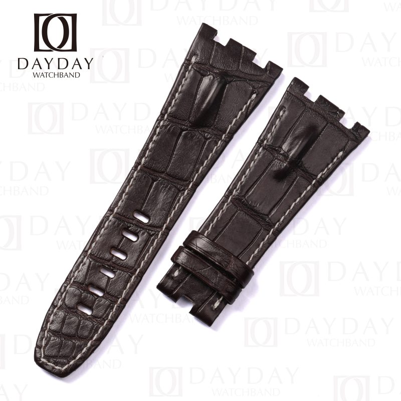 Buy custom Audemars Piguet royal oak Dark brown leather strap 23mm 26mm 28mm 30mm handmade for sale (1)