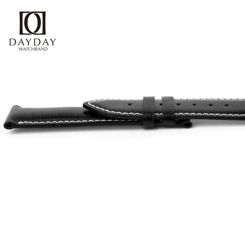 Custom handmade Black calf skin leather Breitling straps