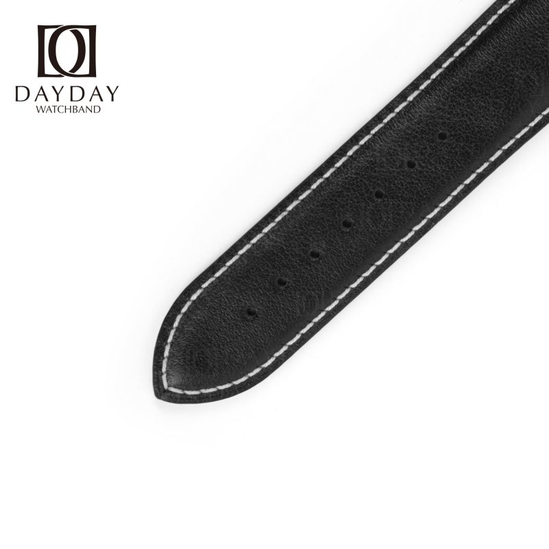 Custom handmade Black calf skin leather Breitling straps
