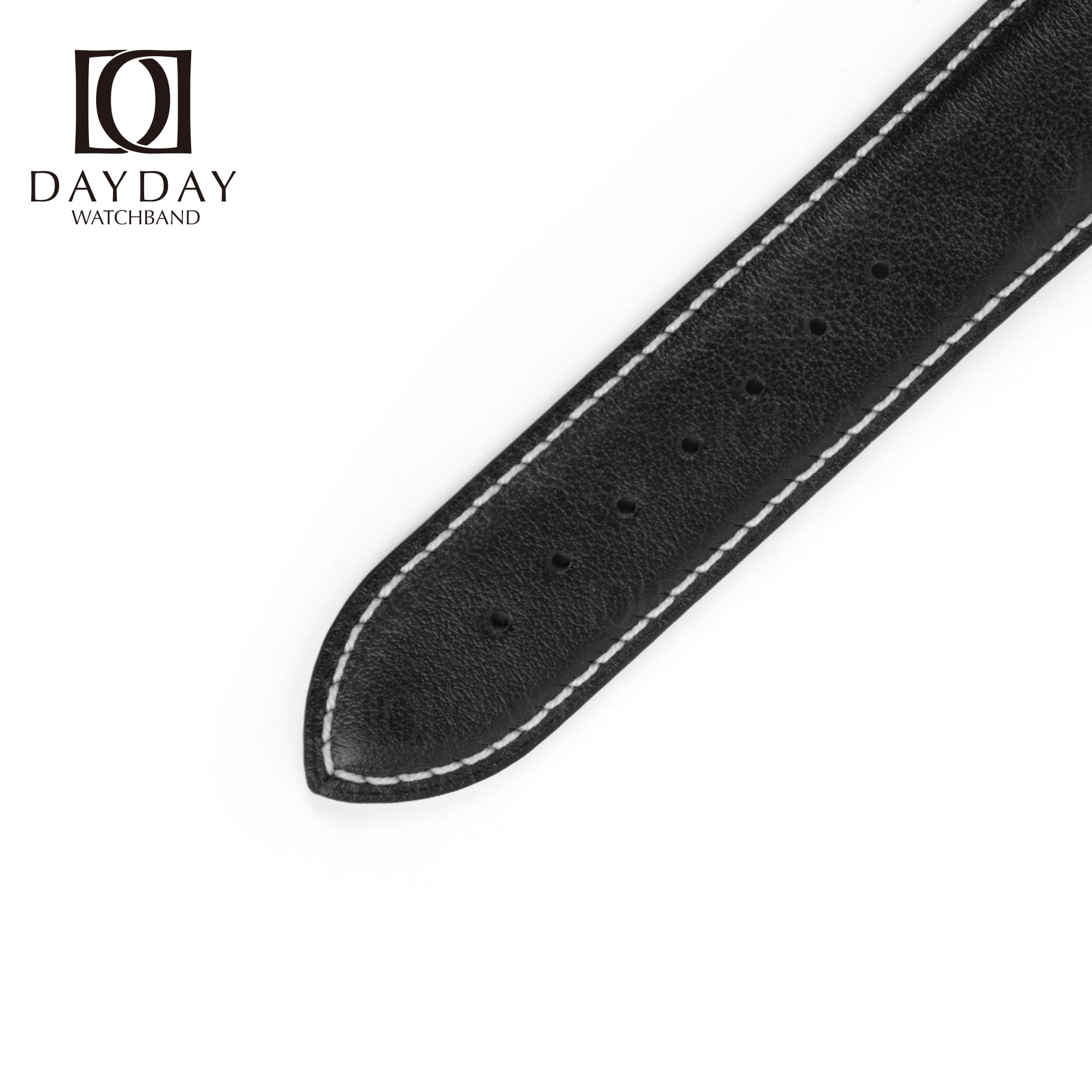 Custom handmade Black calf skin leather Breitling straps