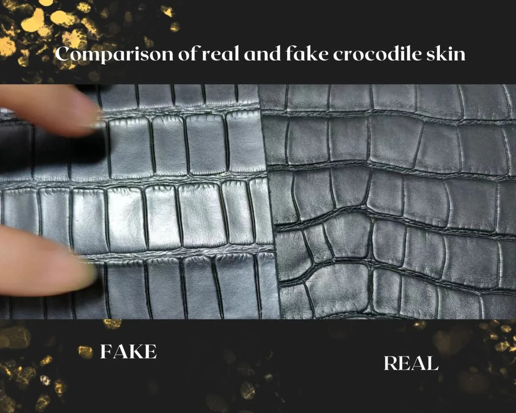 Real alligator leather watch strap vs crocodile hide faux leather real fake croc skin