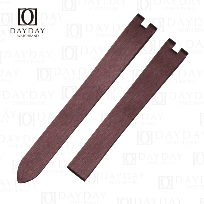Buy Custom Burgundy satin leather cartier Baignoire straps off-white for sale