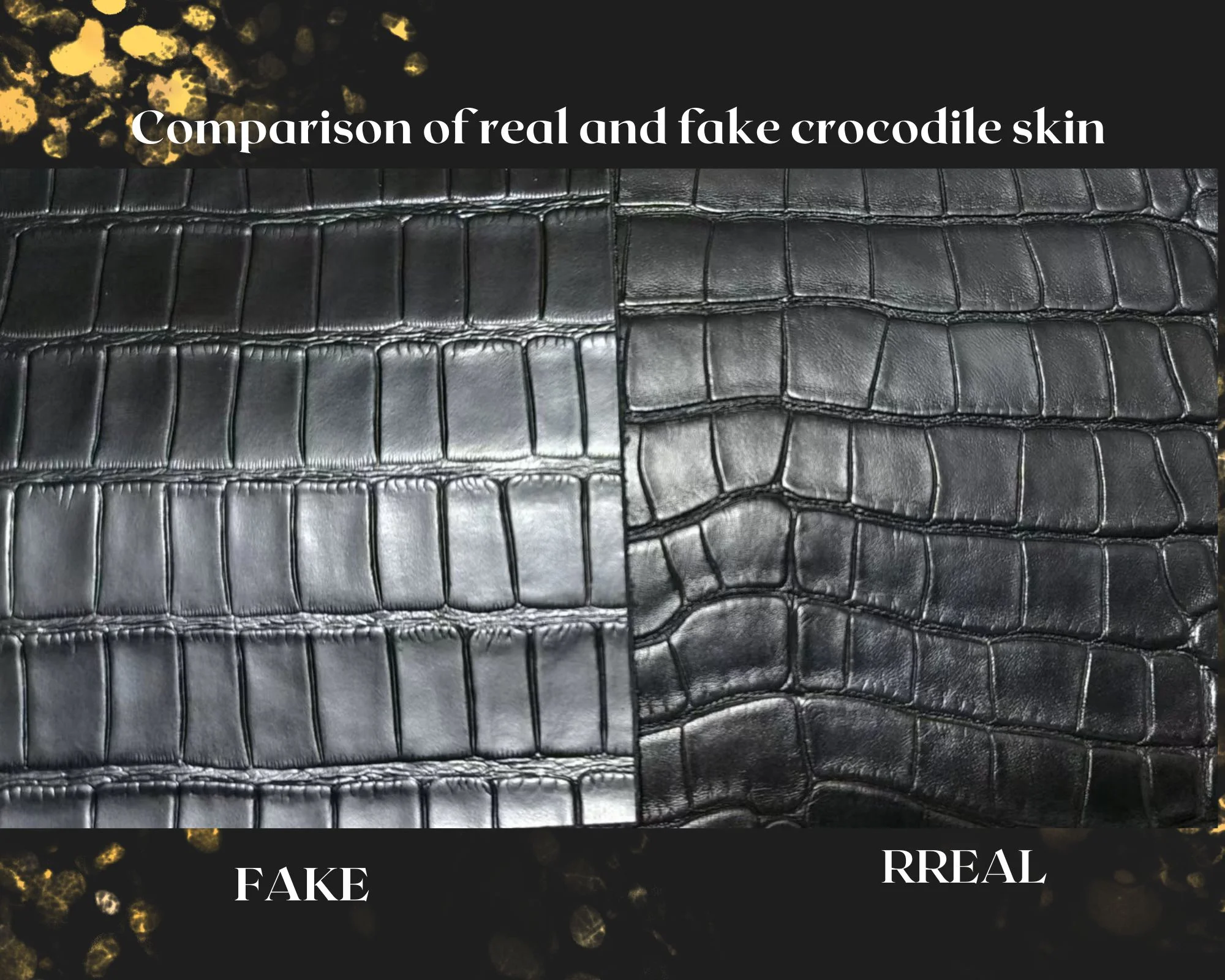 how to distinguish real alligator leather from fake alligator leather comparison-of-real-and-fake-crocodile-skin