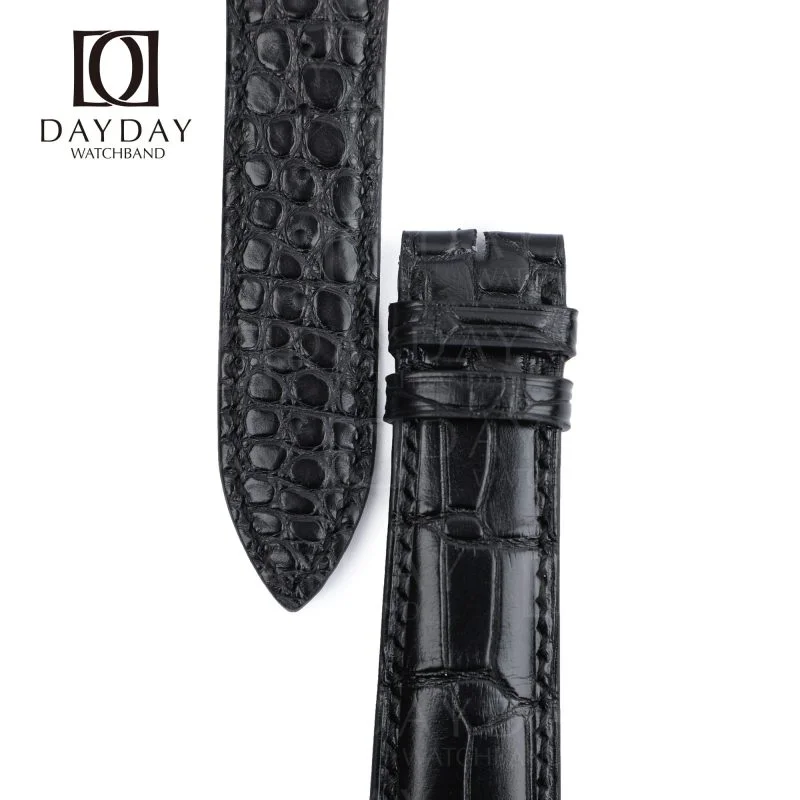 Buy Handmade Replacement black Double-sided alligator leather watch band for Breguet for sale