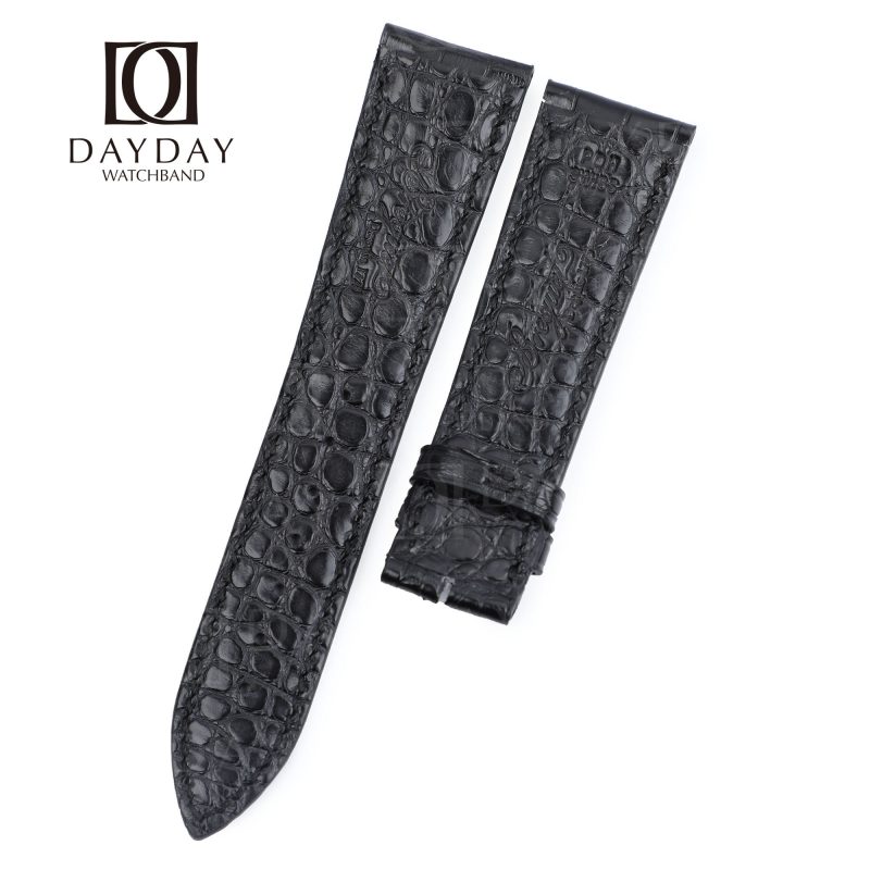 Personalized fancy black crocodile leather replacement watch bnads for Breguet watch