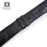 High end Handmade black Double-sided alligator watch strap for Breguet