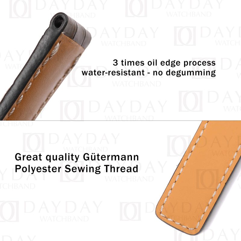 Personalized bespoke Black alligator leather watch band replacement for Breitling Navitimer 20mm 22mm watch straps (2)