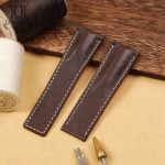 Personalized bespoke brown calfskin leather watch band replacement for Breitling Navitimer,Top Time B01,Endurance, Super Chronomat,Bentley (2)