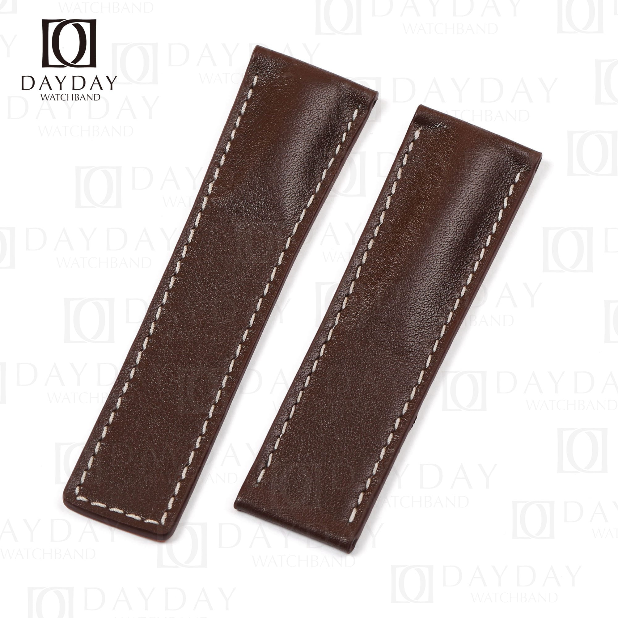 Personalized bespoke brown calfskin leather watch band replacement for Breitling Navitimer,Top Time B01,Endurance, Super Chronomat,Bentley
