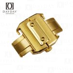 Gold steel cartier deployant buckle for santos 100 watch
