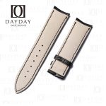 Custom black Genuine crocodile leather watch strap linning material for Girard Perregaux Special Series 49805