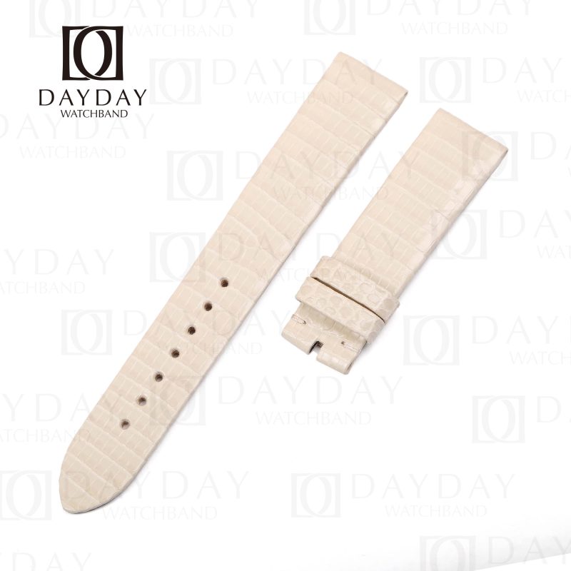 Bespoke Beige Cartier lizard watch strap 18mm 20mm fit for Cartier Ronde Tank Solo