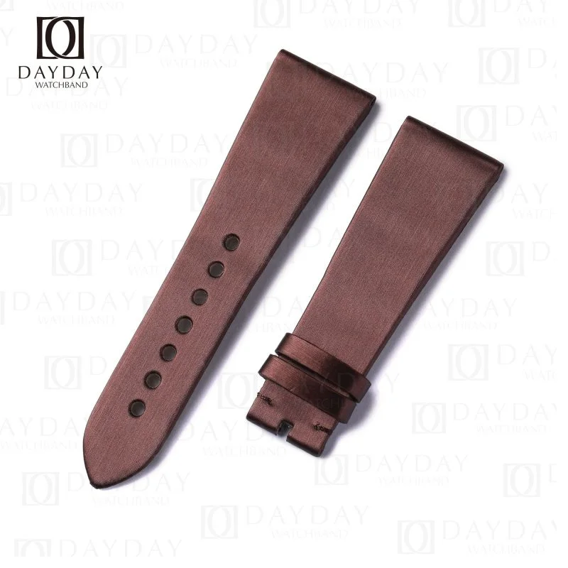 Bespoke Cartier Tank Divan straps brown pin buckle 24mm at low price