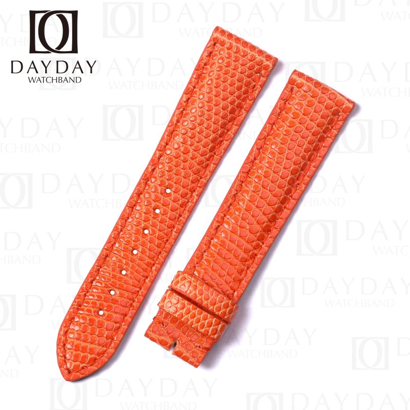 Bespoke Orange Cartier lizard watch strap 18mm 20mm fit for Cartier Ronde Tank Solo