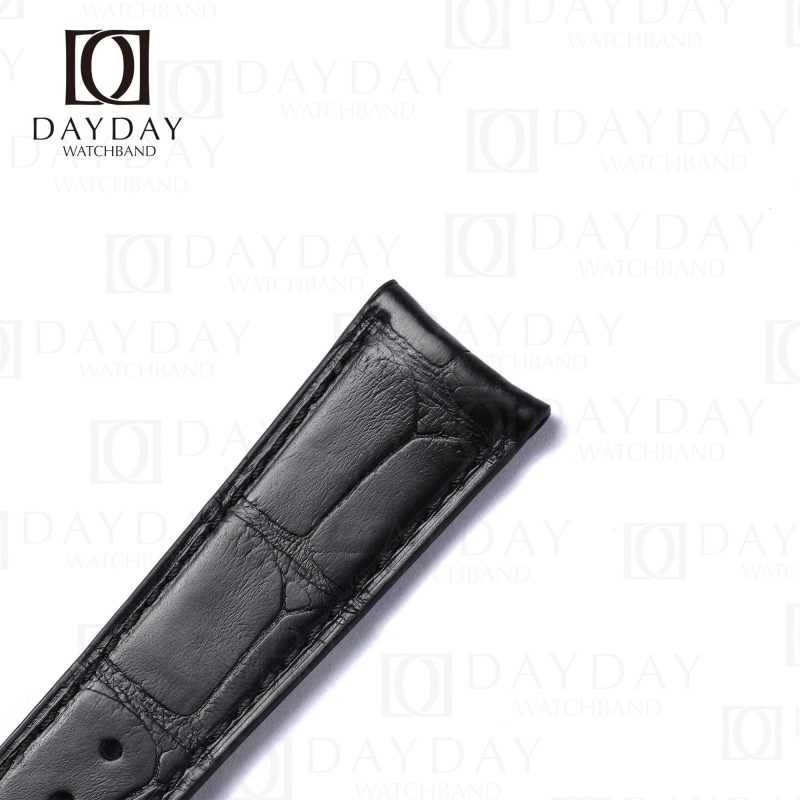 Bespoke best quality real Jaeger Lecoultre alligator strap curved end Fit for Jaeger Lecoultre Master Ultra Thin for sale