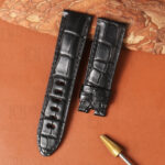 Bespoke black alligator strap for Montblanc timepieces