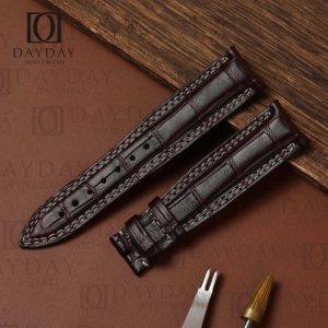 Bespoke brown best quality real Jaeger Lecoultre leather watch straps 22mm Fit for JLC Master compressor, Memovox, Chronograph, Diving (2)