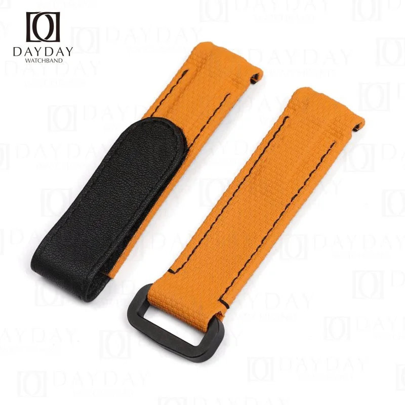 Bespoke high-quality durable orange Rolex Daytona rubber strap replacement 20mm for sale