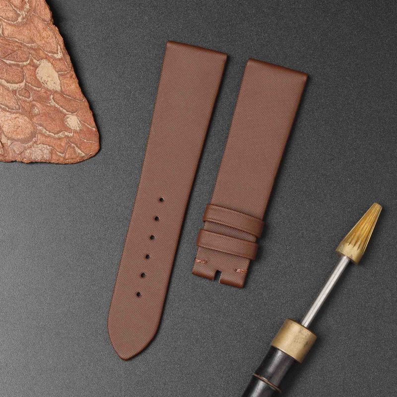 Buy Custom handcrafted Brown satin ladies Glashütte lady serenade replacement straps3